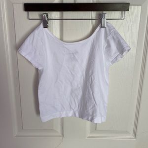 Free People Cropped White Top